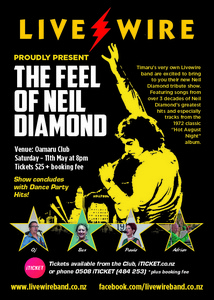 The Oamaru Club and Livewire present The Feel of Neil Diamond Tribute Show